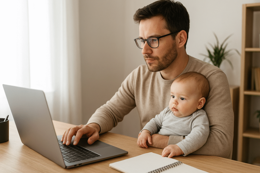 Paternidade Moderna: Saúde Mental, Home Office e Leis que Redefinem o Cuidado ChatGPT Image 22 De Set. De 2025 21 50 59 1024x683